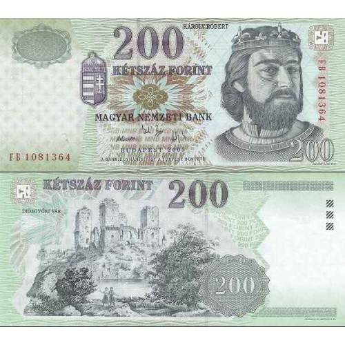 اسکناس 200 فورینت - مجارستان 2005