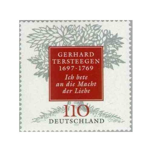 1 عدد تمبر 300مین سال تولد گرهارد ترستیجن نویسنده مذهبی اصلاح طلب - جمهوری فدرال آلمان 1997