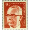1 عدد تمبر سری پستی رئیس جمهور فدرال گوستاو هاینمان - 40 فنیک  - برلین آلمان 1970