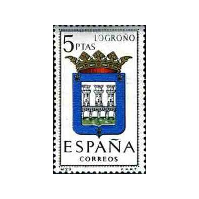 1 عدد تمبر آرم استانها -   Logroño - اسپانیا 1964