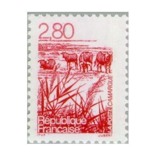 1 عدد  تمبر سری پستی - مناظر - 2.8F - Camargue - فرانسه 1995