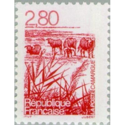 1 عدد  تمبر سری پستی - مناظر - 2.8F - Camargue - فرانسه 1995