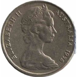 سکه 20 سنت نیکل مس - استرالیا 1975 غیر بانکی