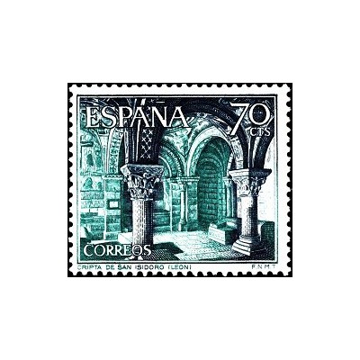 1 عدد  تمبر مناظر - San Isidoro´s Crypt, León - اسپانیا 1964