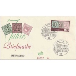 پاکت مهر روز تمبر صد و بیست و پنجمین سالگرد اولین تمبر آلمان - جمهوری فدرال آلمان 1965