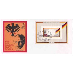 پاکت مهر روز تمبر بیست و پنجمین سالگرد جمهوری فدرال - جمهوری فدرال آلمان 1974