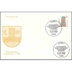 پاکت مهر روز تمبر سری پستی جاهای دیدنی - 120pfg - جمهوری فدرال آلمان 1988