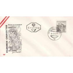 کپی از پاکت مهر روز تمبر سری پستی بناهای معماری در اتریش - 5.5s- اتریش 1960