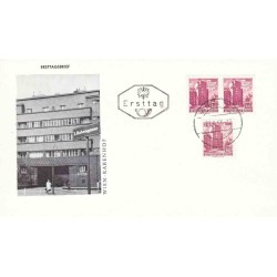 پاکت مهر روز تمبر سری پستی بناهای معماری در اتریش - 3 تمبری - 1.5s - اتریش 1965