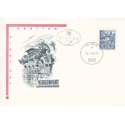 پاکت مهر روز تمبر سری پستی بناهای معماری در اتریش - 2s - اتریش 1968