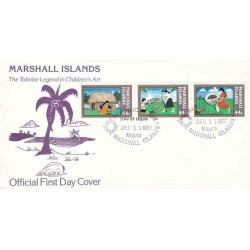 پاکت مهر روز تمبر صنعت کوپرا - جزایر مارشال 1987 ارزش تمبر 3.2 دلار