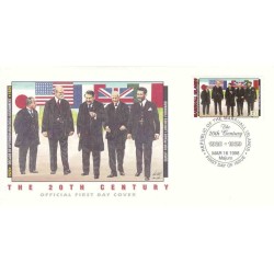 پاکت مهر روز تمبر بیستمین سالگرد «دهه خوش بینی و سرخوردگی» - جزایر مارشال 1998