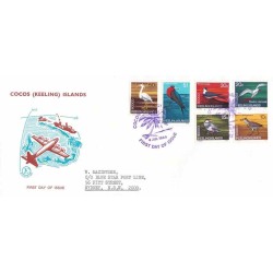 پاکت مهر روز تمبر واحد پول اعشاری - پرندگان جزایر کوکوس - جزایر کوکوس 1969 ارزش تمبر 8.98 دلار