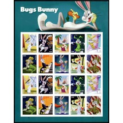 مینی شیت کمیک - هشتادمین سالگرد Bugs Bunny-  - خودچسب - آمریکا 2020 قی