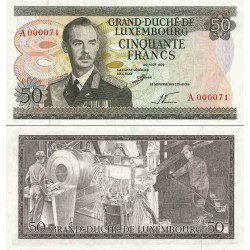 Banknote of 50 francs - Luxembourg 1972