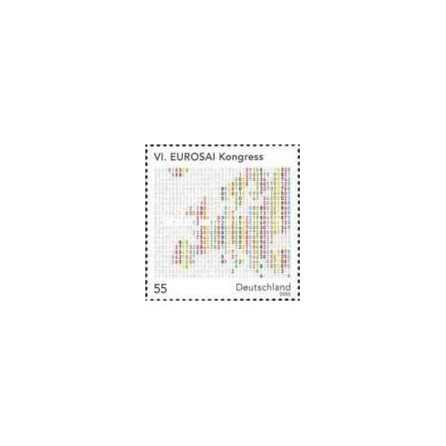 1 عدد  تمبر ششمین کنگره یوروسای - EUROSAI - جمهوری فدرال آلمان 2005
